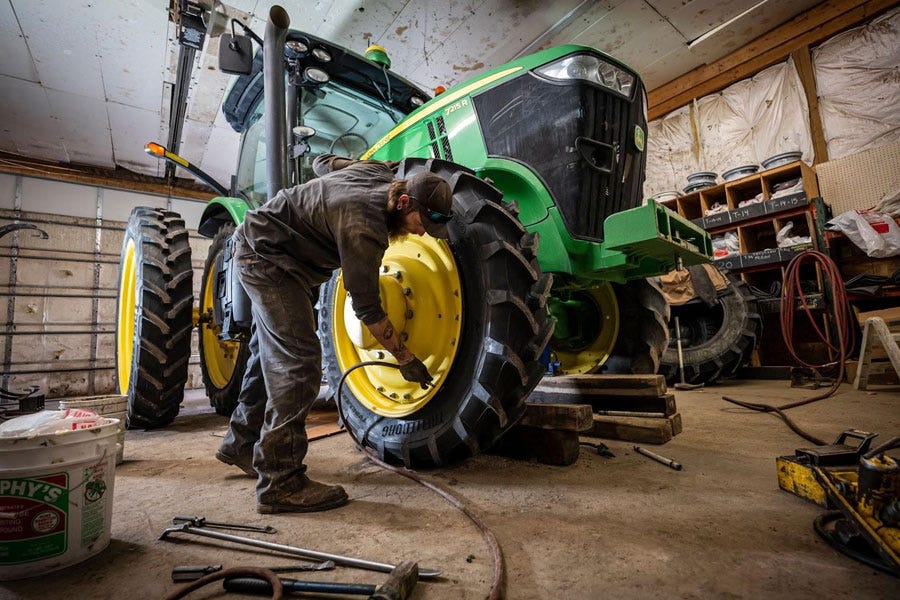 Proper tractor tire pressure saves fuel, time and compaction Michigan